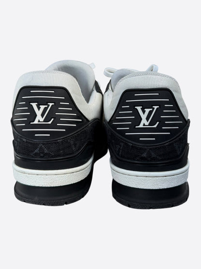 Louis Vuitton Black & White Denim Monogram Trainers