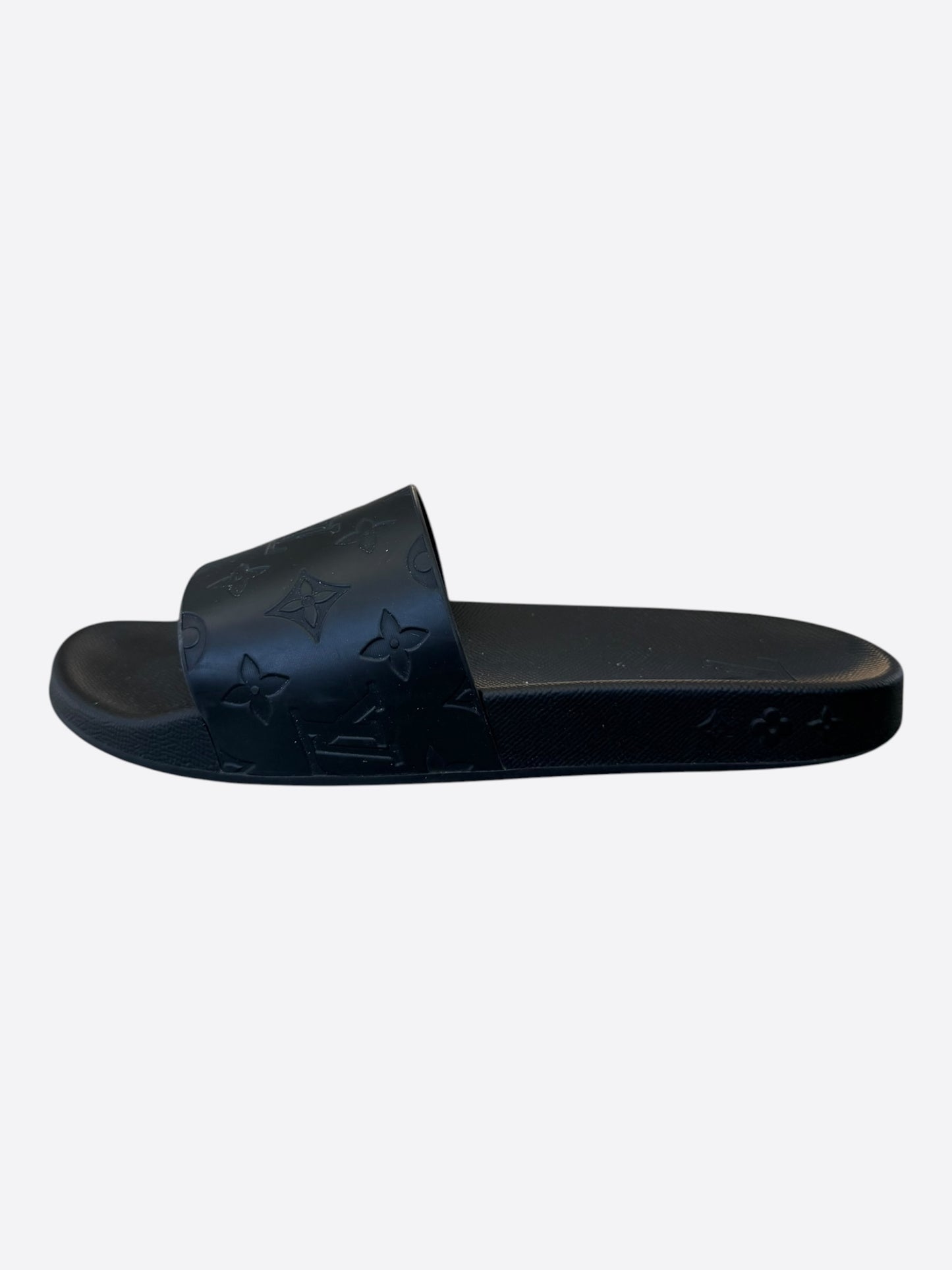 Louis Vuitton Black Monogram Slides