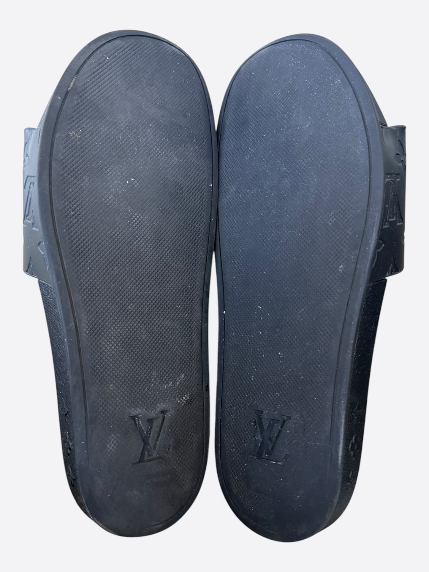 Louis Vuitton Black Monogram Slides