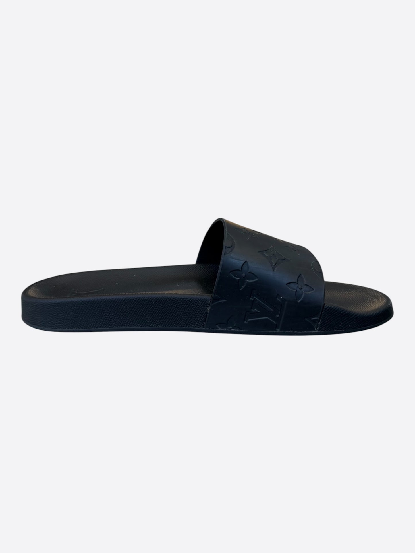 Louis Vuitton Black Monogram Slides