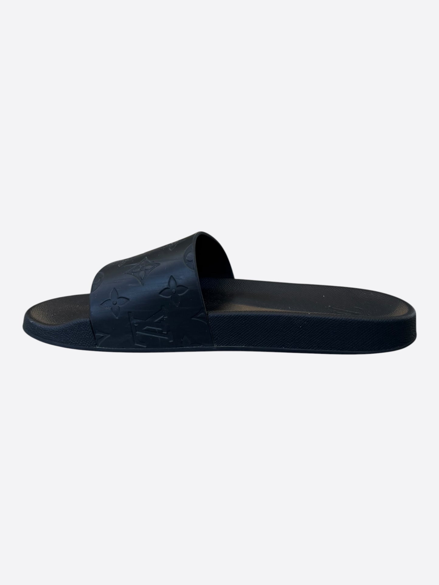 Louis Vuitton Black Monogram Slides