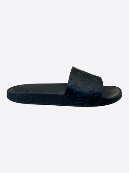 Louis Vuitton Black Monogram Slides