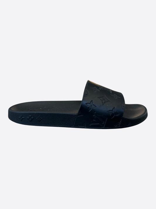Louis Vuitton Black Monogram Slides