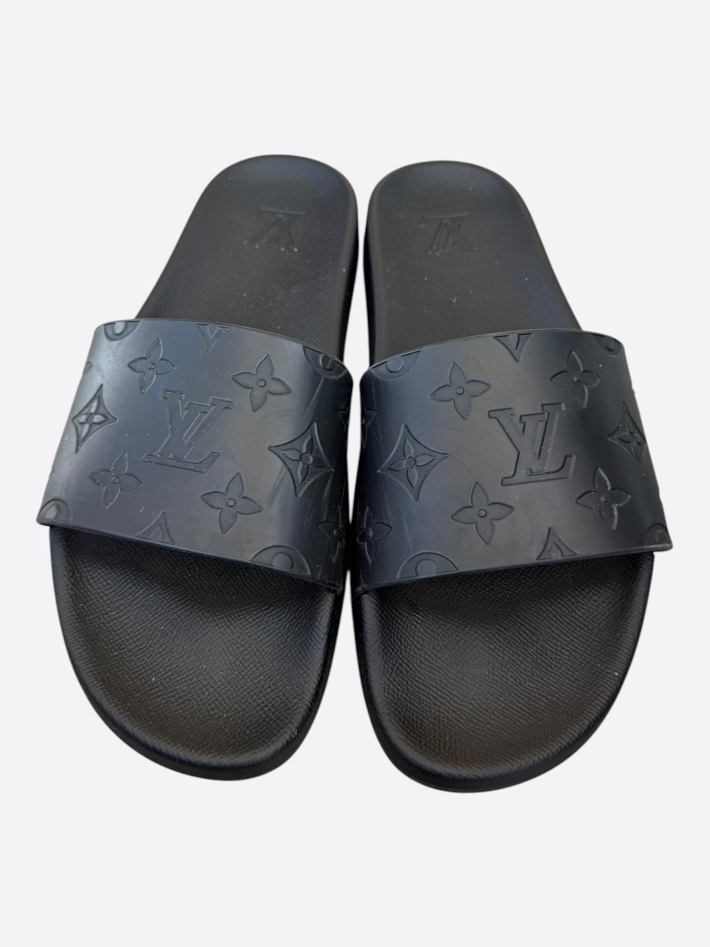 Louis Vuitton Black Monogram Slides
