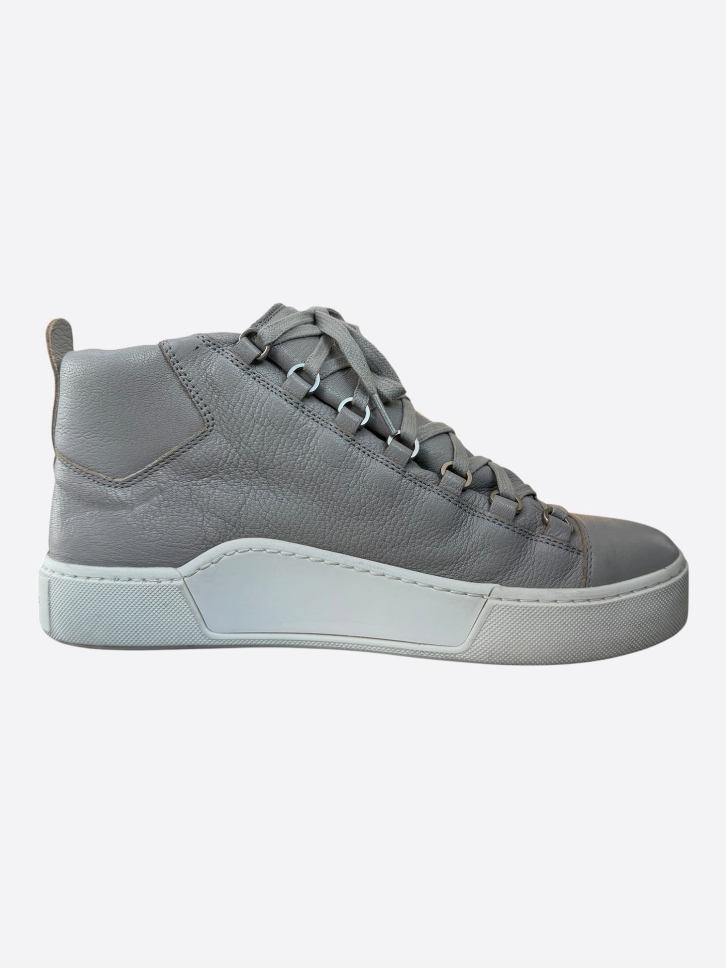 Balenciaga Grey & White Arena High Top Sneakers