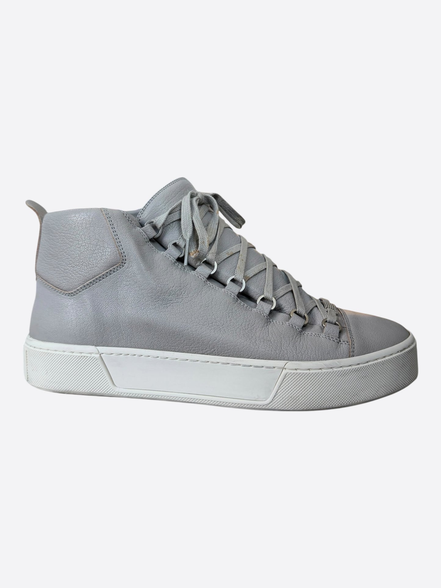 Balenciaga Grey & White Arena High Top Sneakers