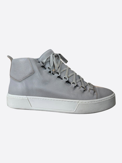 Balenciaga Grey & White Arena High Top Sneakers