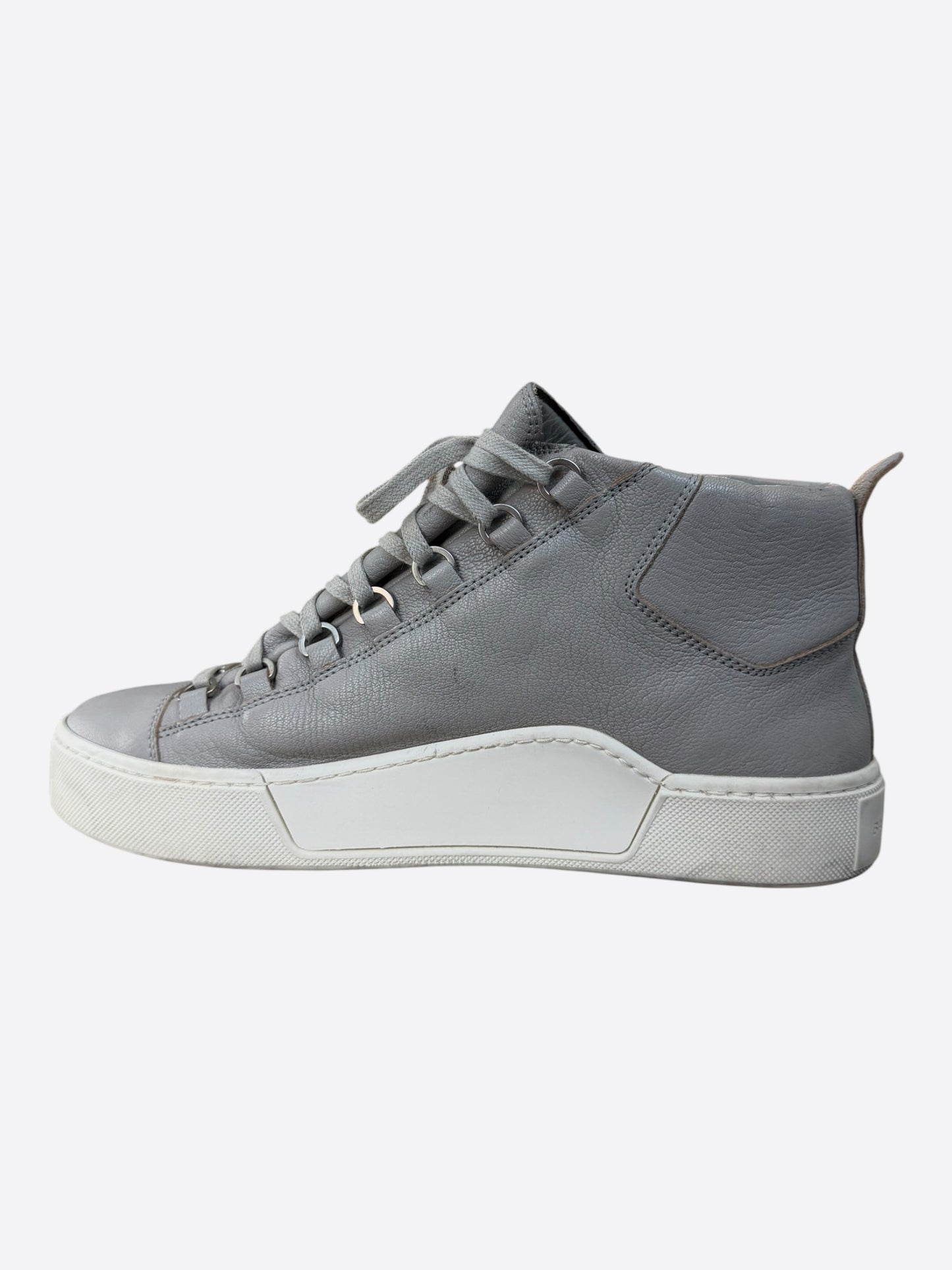 Balenciaga Grey & White Arena High Top Sneakers