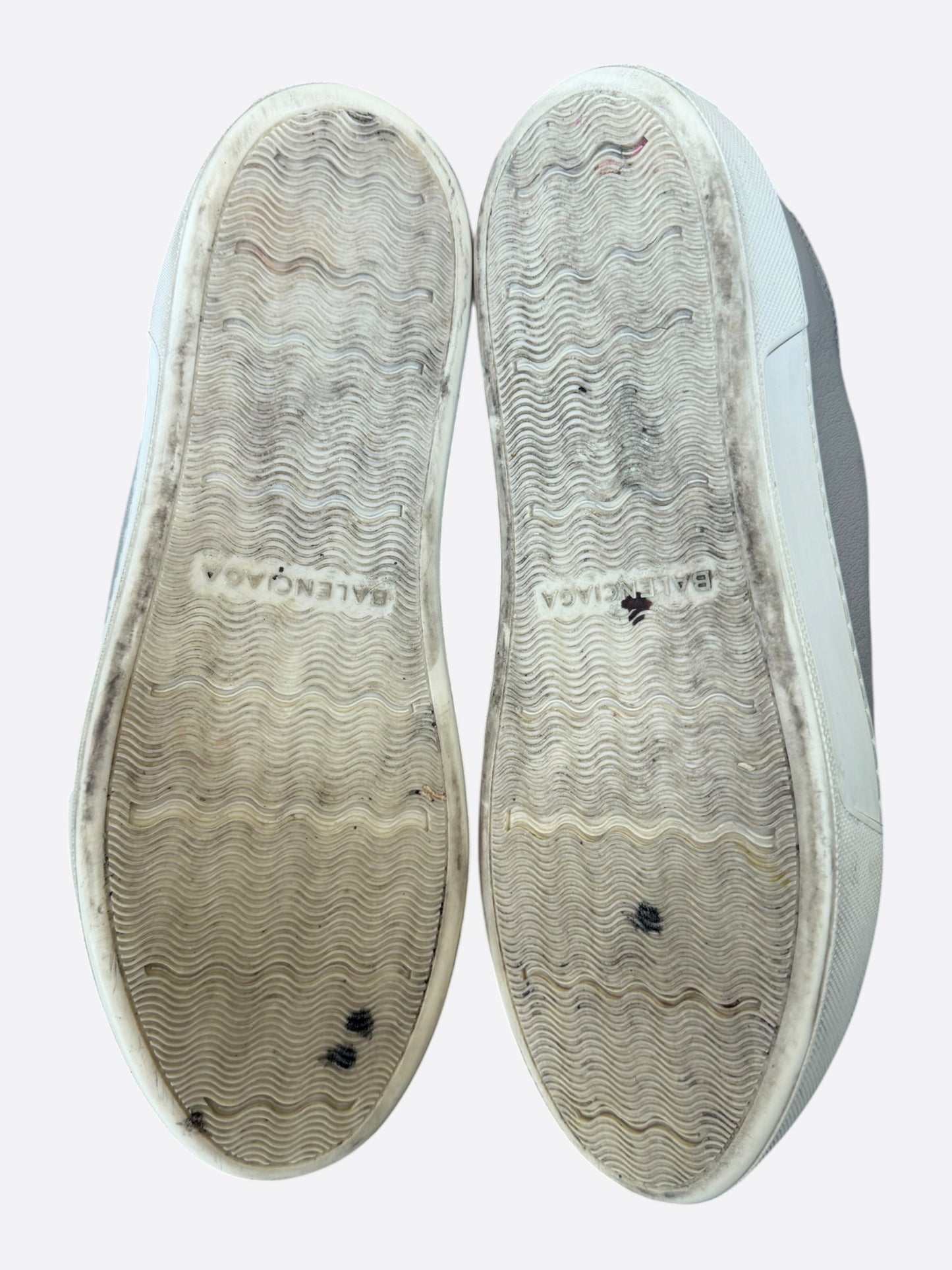 Balenciaga Grey & White Arena High Top Sneakers