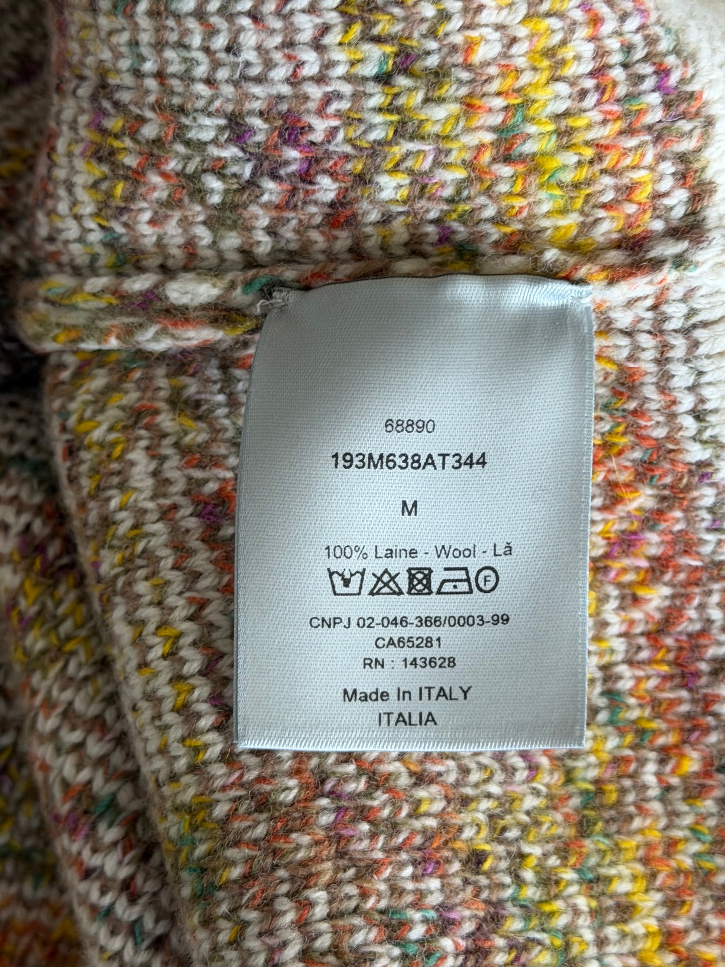 Dior Beige Oblique Wool Sweater