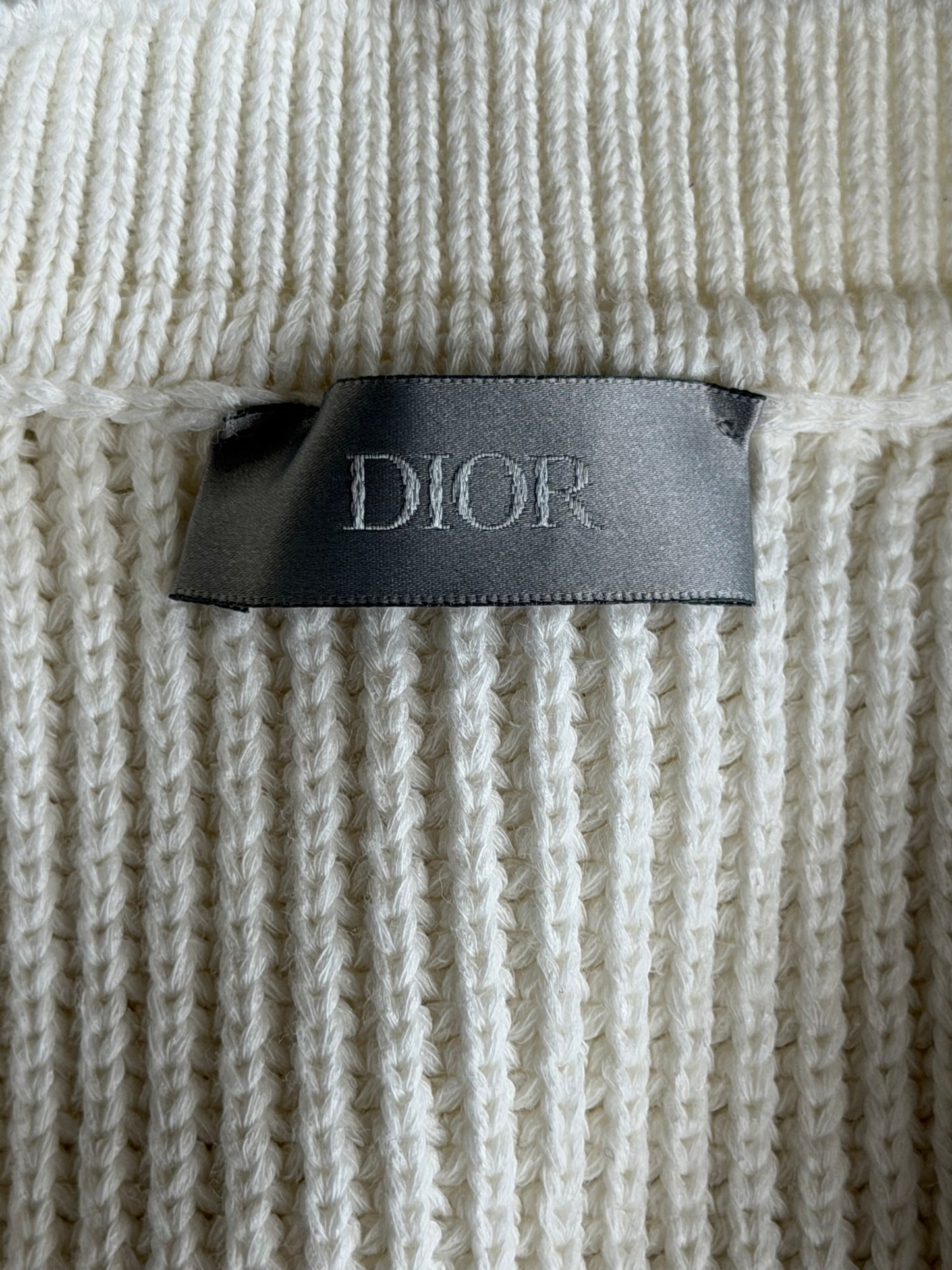 Dior Kenny Scharf White & Black Logo Knit Sweater