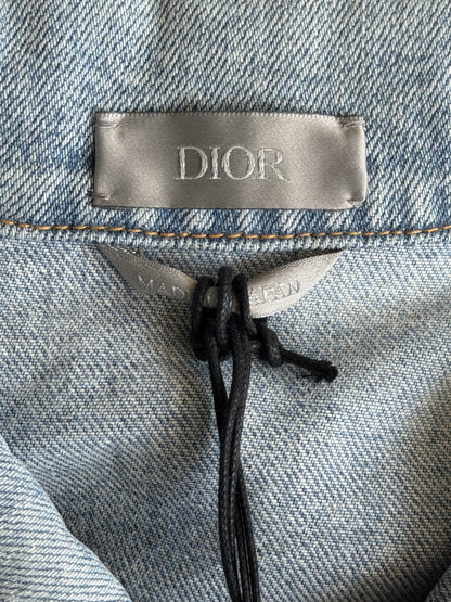 Dior Kenny Scharf Blue Embroidered Logo Denim Jacket