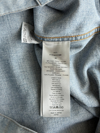 Dior Kenny Scharf Blue Embroidered Logo Denim Jacket