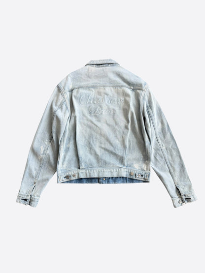 Dior Kenny Scharf Blue Embroidered Logo Denim Jacket