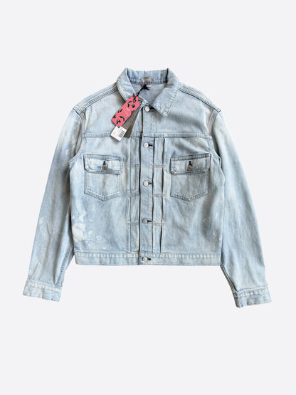 Dior Kenny Scharf Blue Embroidered Logo Denim Jacket