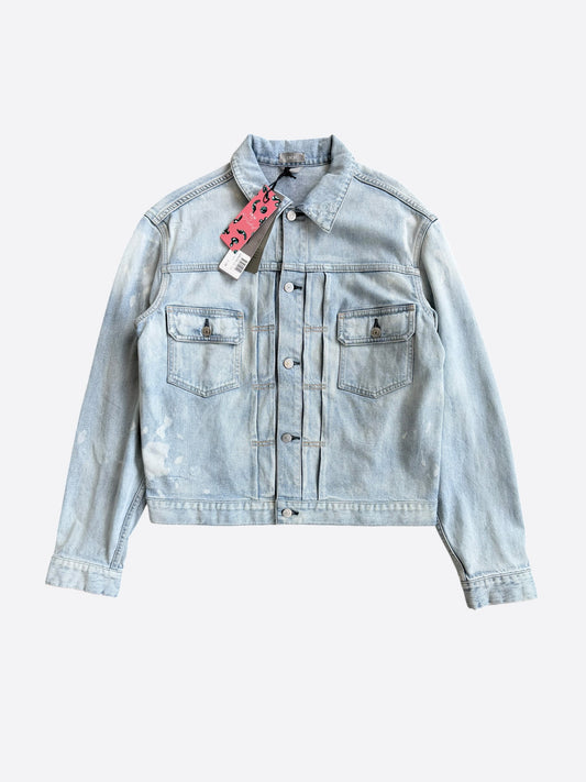 Dior Kenny Scharf Blue Embroidered Logo Denim Jacket