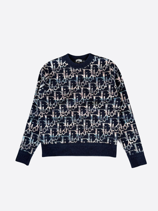 Dior Navy Oblique Wool Sweater