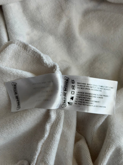 Chrome Hearts White & Black Cross Jacquard Horseshoe Logo Hoodie