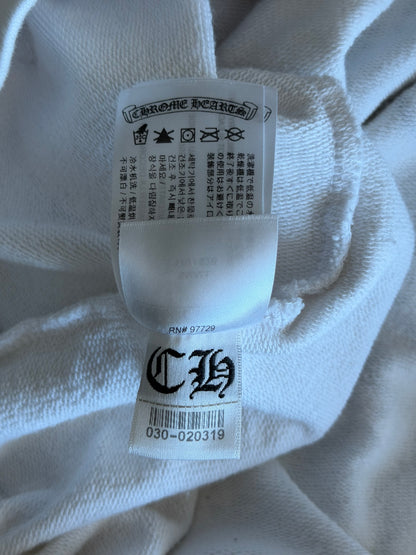 Chrome Hearts White & Black Cross Jacquard Horseshoe Logo Hoodie