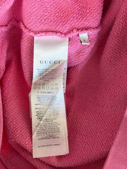Gucci Pink Apple Sequin Logo Hoodie