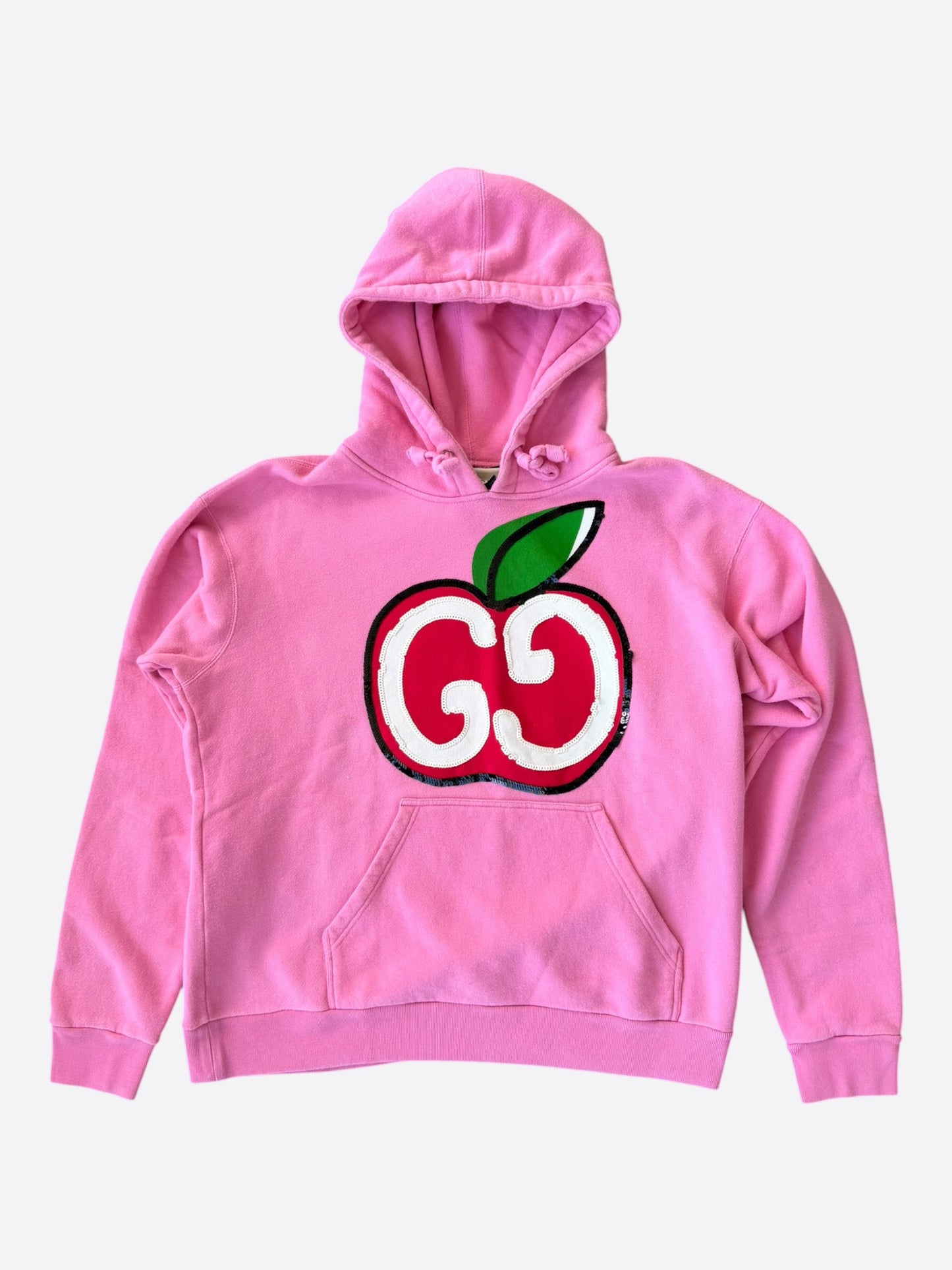 Gucci Pink Apple Sequin Logo Hoodie