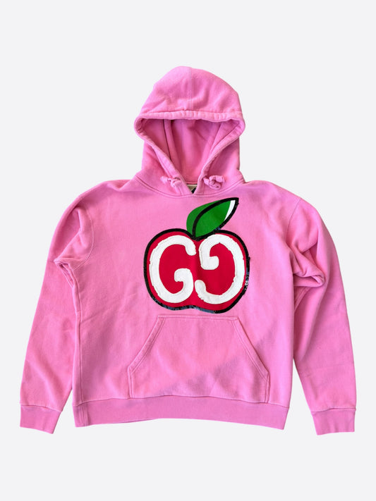 Gucci Pink Apple Sequin Logo Hoodie