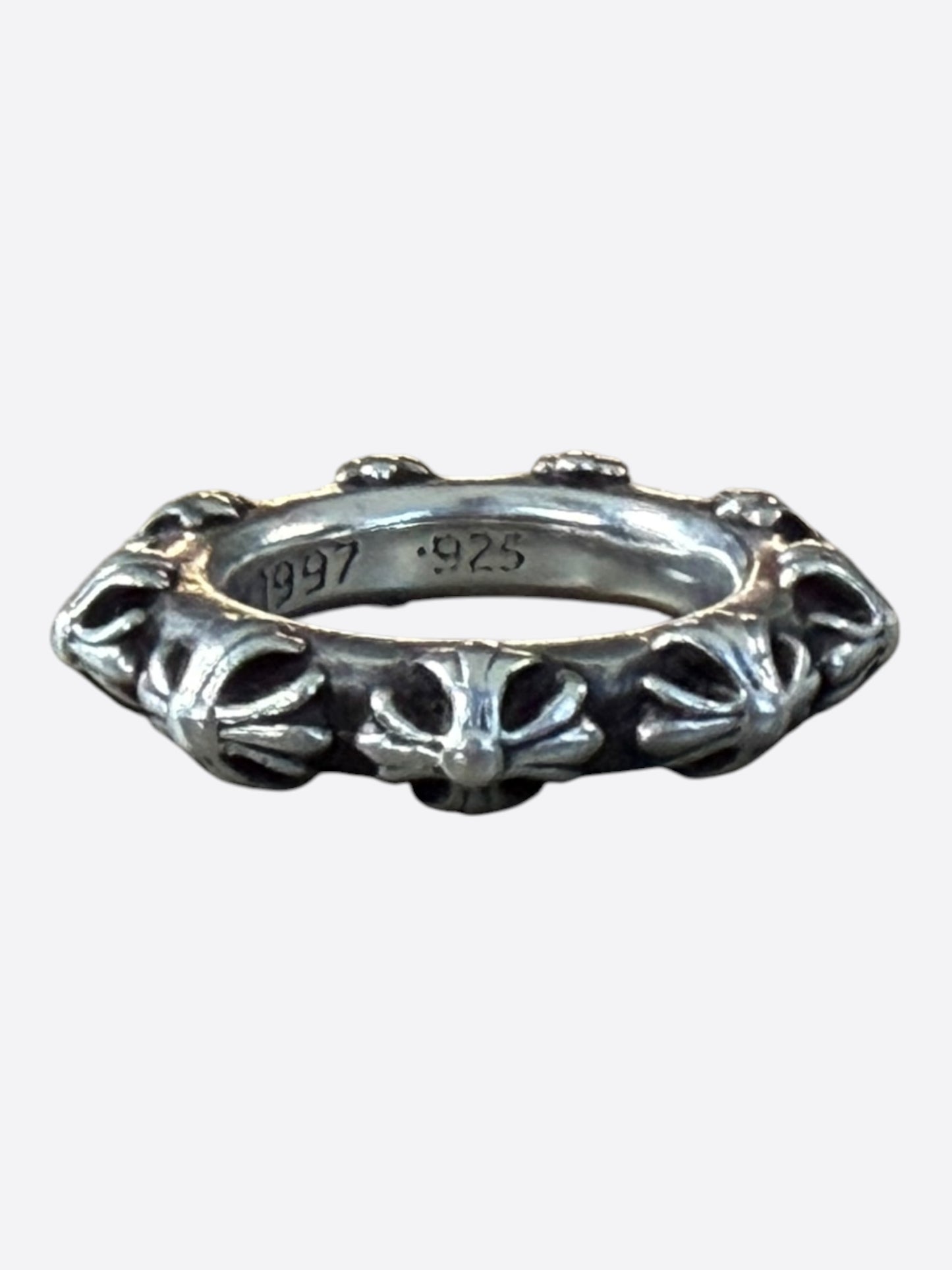 Chrome Hearts Silver Cross Band Ring