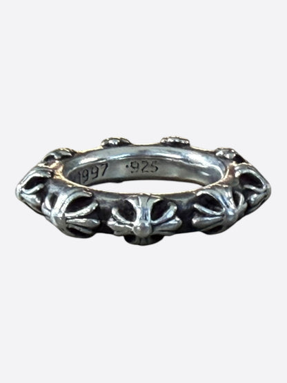 Chrome Hearts Silver Cross Band Ring