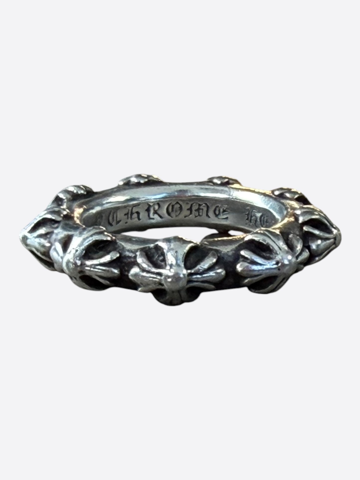 Chrome Hearts Silver Cross Band Ring