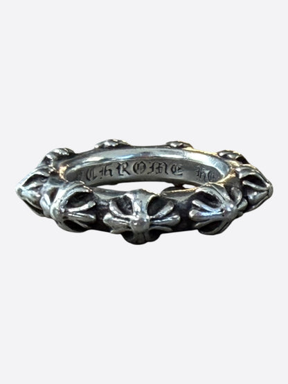 Chrome Hearts Silver Cross Band Ring