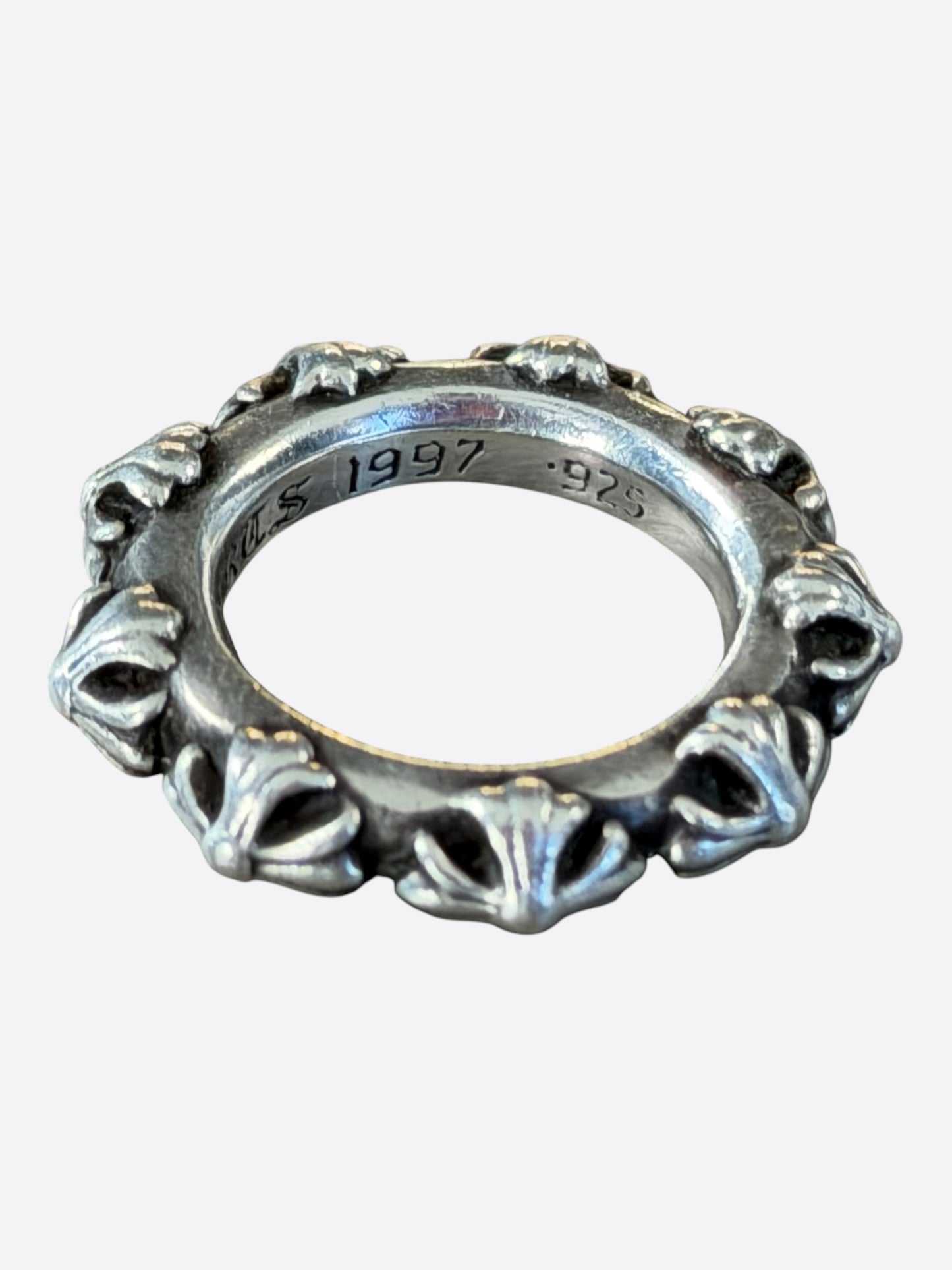 Chrome Hearts Silver Cross Band Ring
