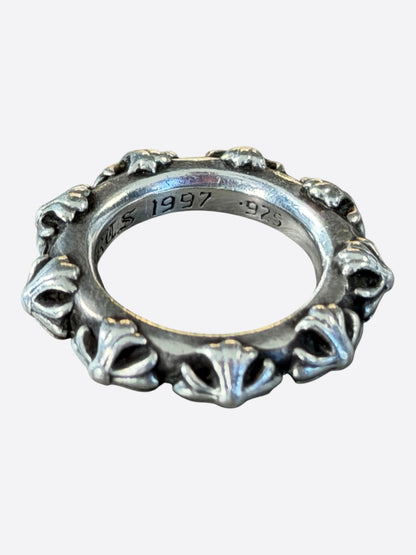 Chrome Hearts Silver Cross Band Ring