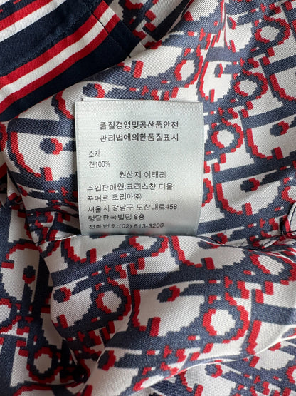 Dior Blue & Red Pixel Oblique Button Up Shirt