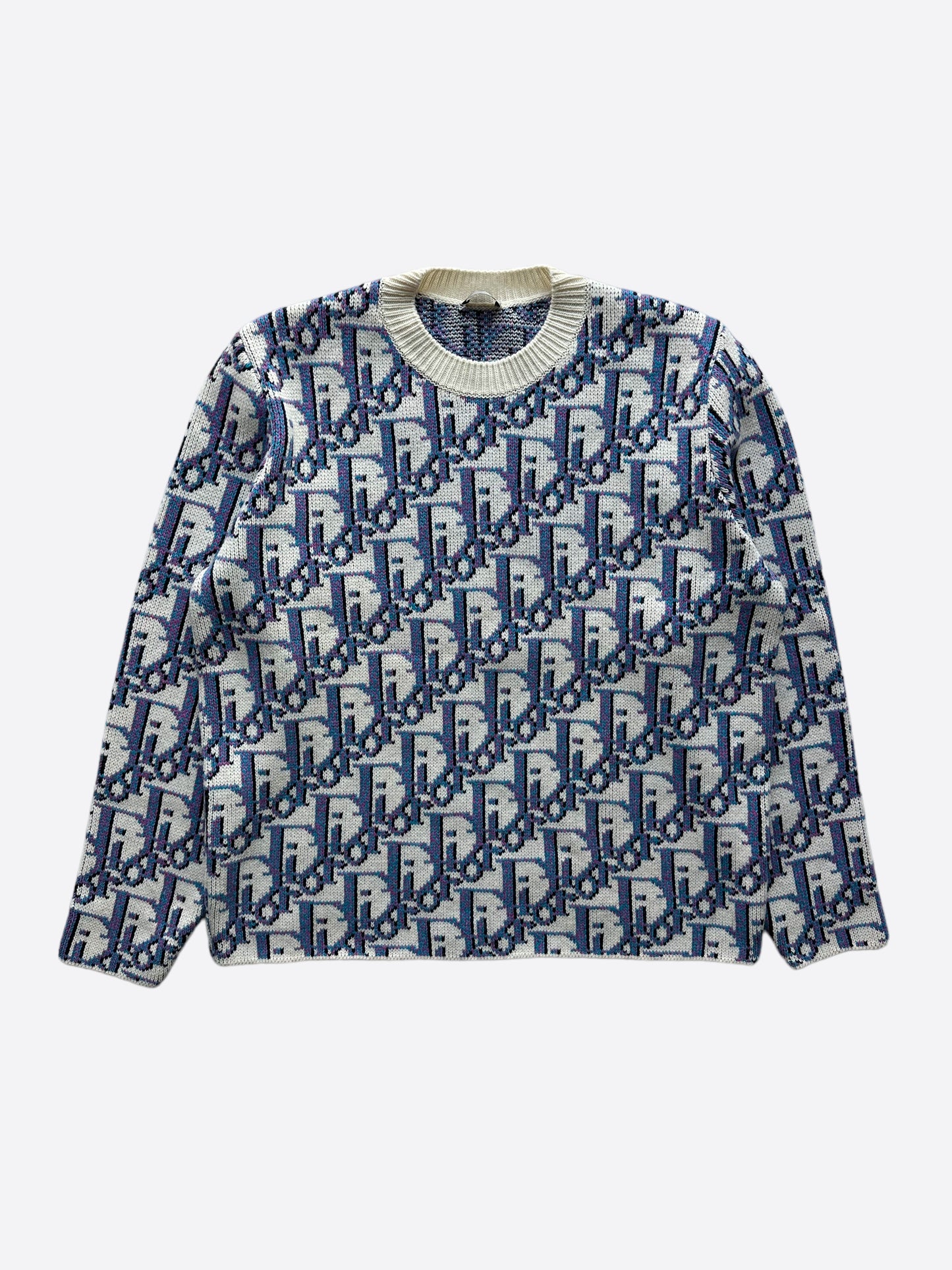 Dior Blue Purple Oblique Knit Sweater – Savonches
