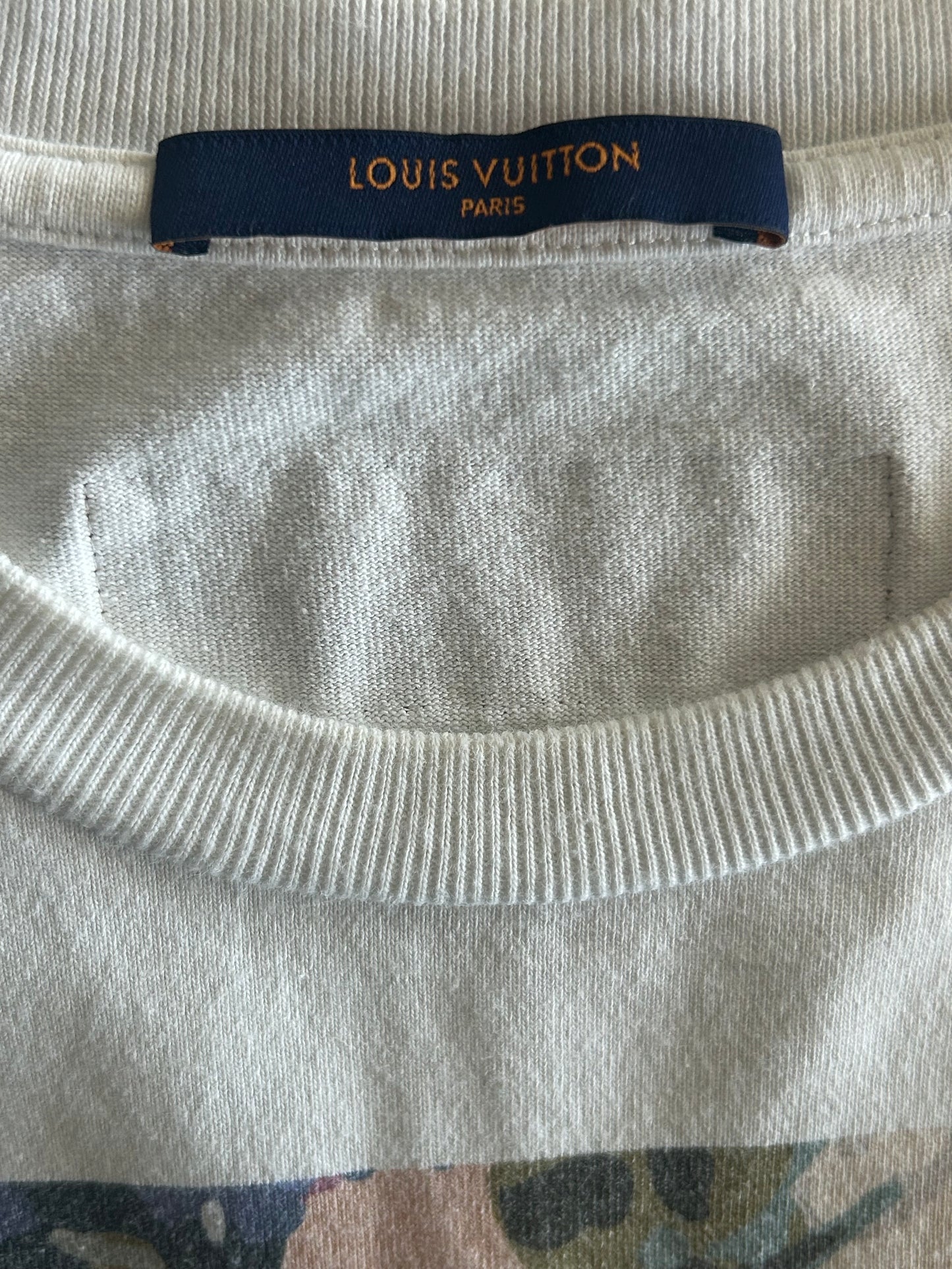 Louis Vuitton White Flower Tapestry T-Shirt