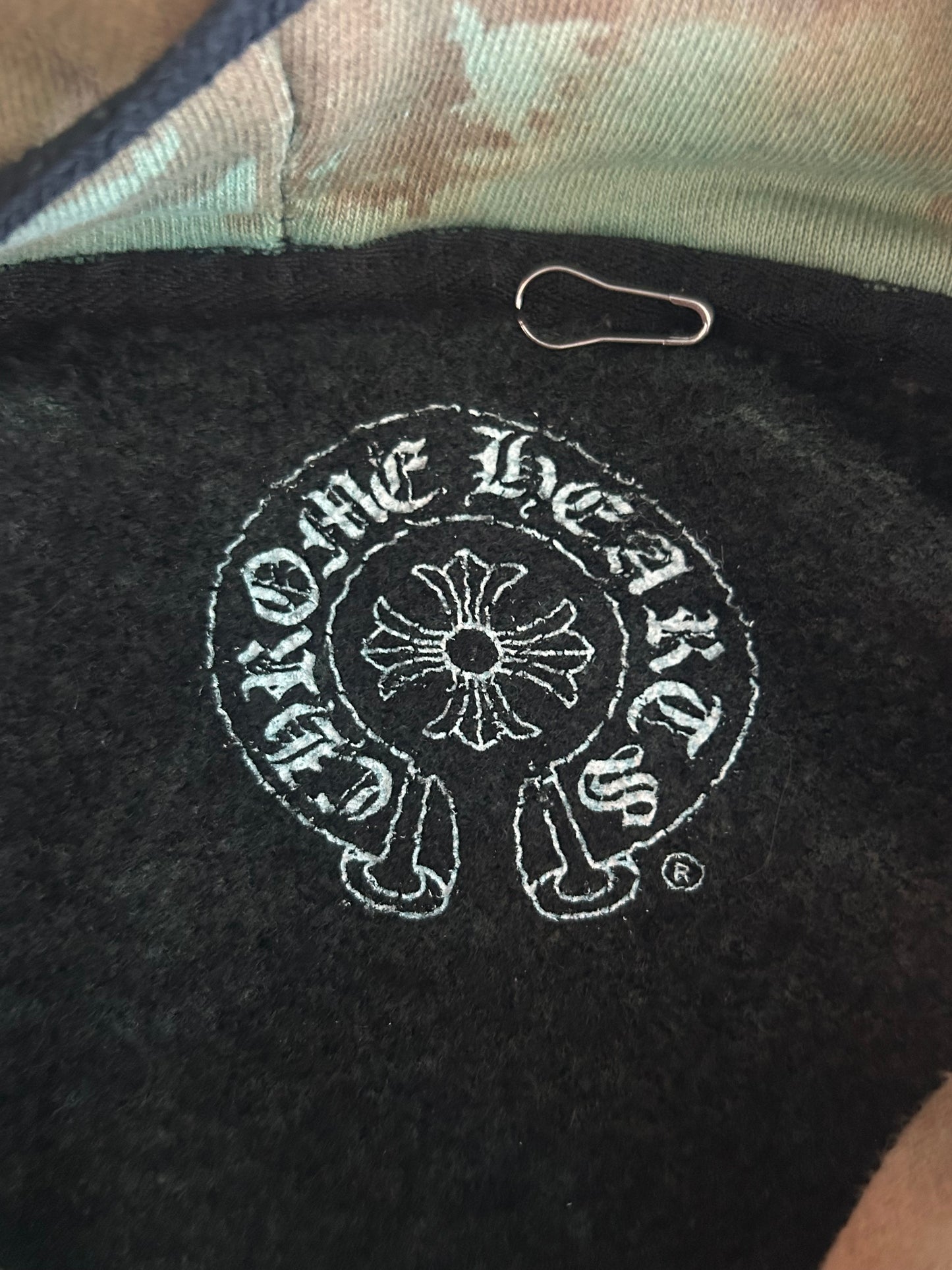 Chrome Hearts Off-White CVTVLIST Multicolor Tie-Dye Bleached Hoodie