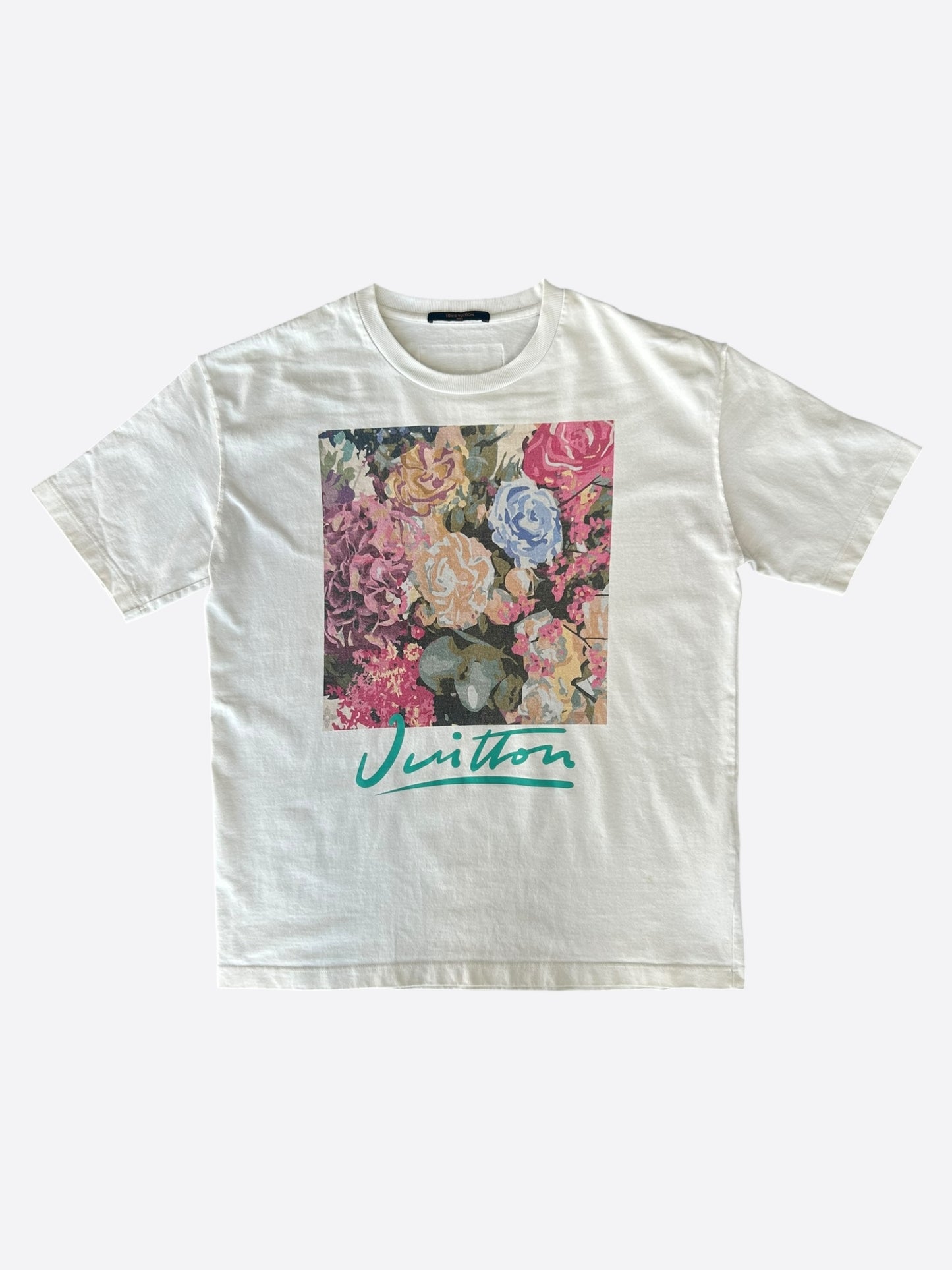 Louis Vuitton White Flower Tapestry T-Shirt