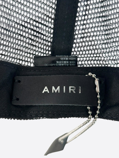 Amiri Black & Green MA Logo Trucker Hat