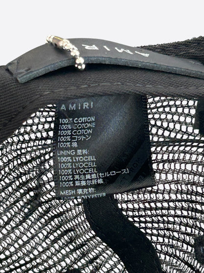 Amiri Black & Green MA Logo Trucker Hat