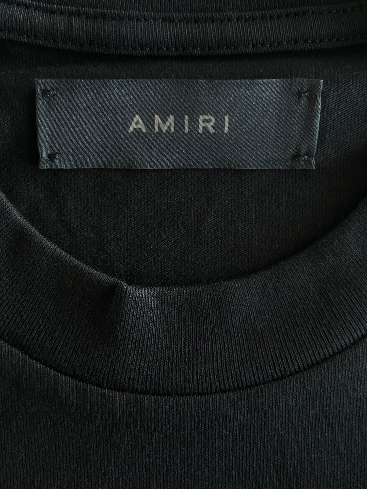 Amiri Black Argyle Logo T-Shirt