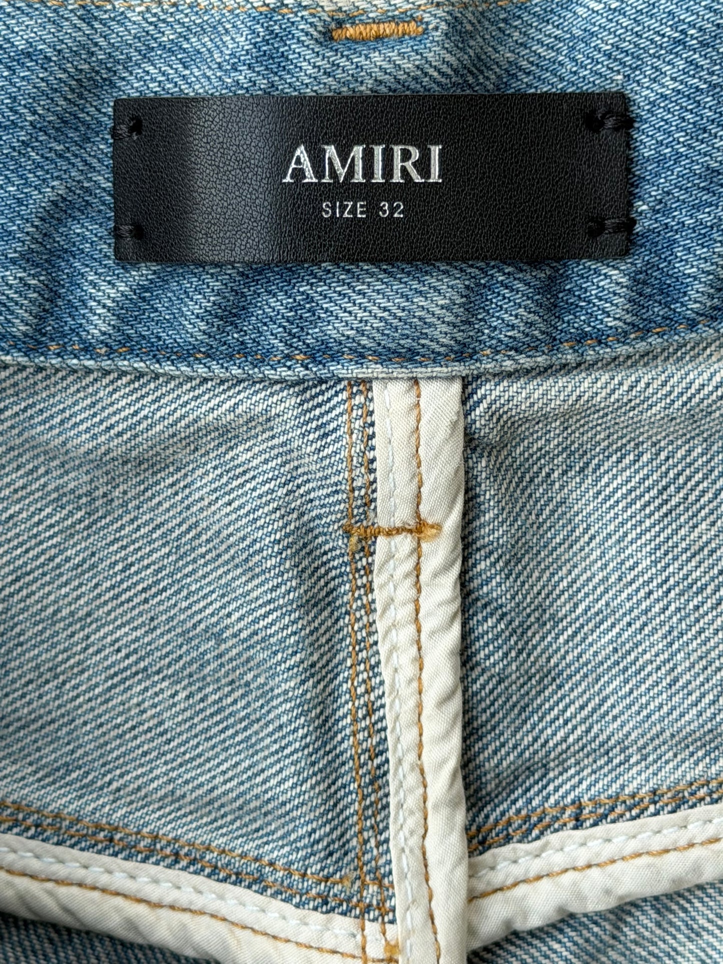 Amiri Light Indigo & White Patch MX1 Jeans