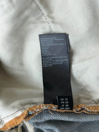 Amiri Light Indigo & White Patch MX1 Jeans