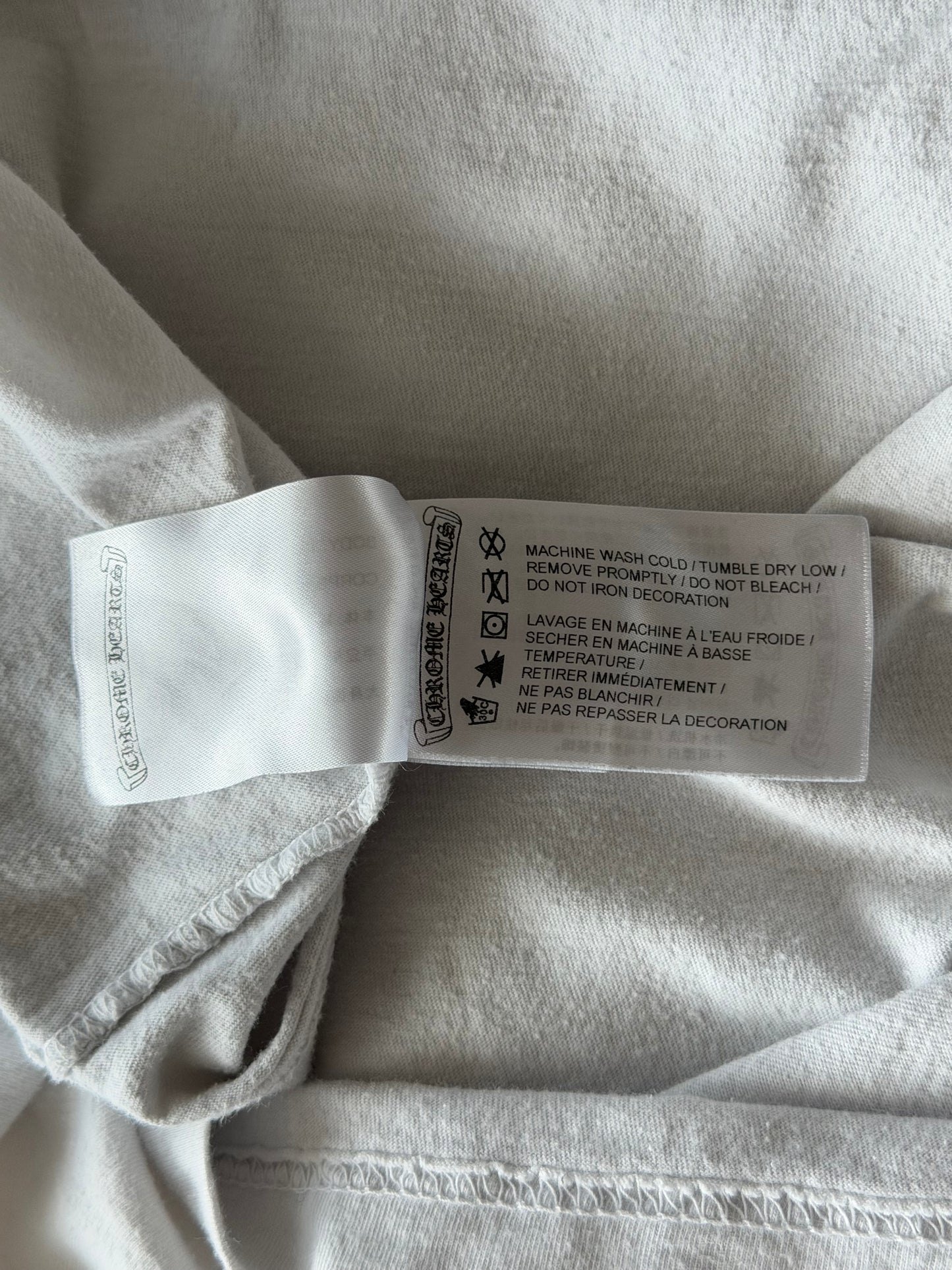 Chrome Hearts White & Purple Neck Logo T-Shirt