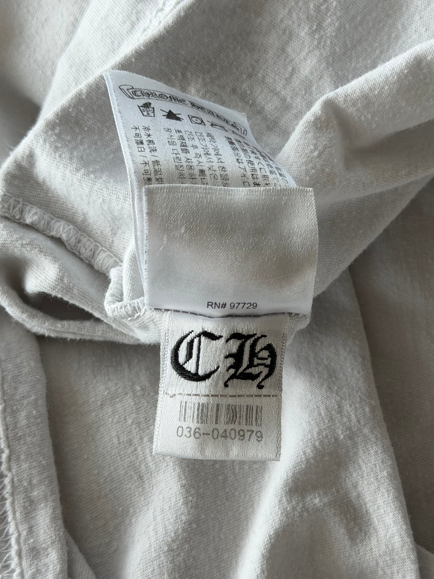Chrome Hearts White & Purple Neck Logo T-Shirt