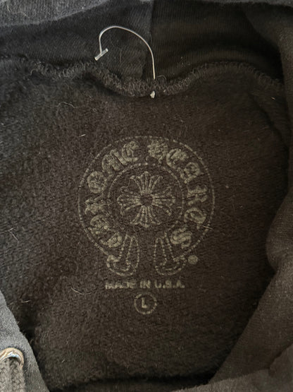 Chrome Hearts Black & White Script Logo Hoodie