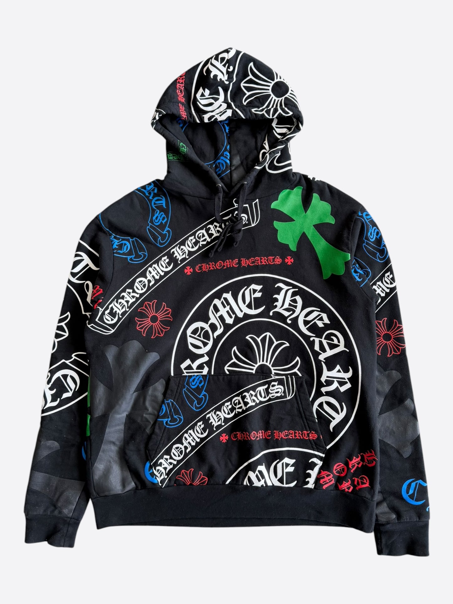 Chrome Hearts Black & Multicolor Stencil Hoodie