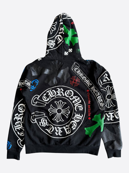 Chrome Hearts Black & Multicolor Stencil Hoodie