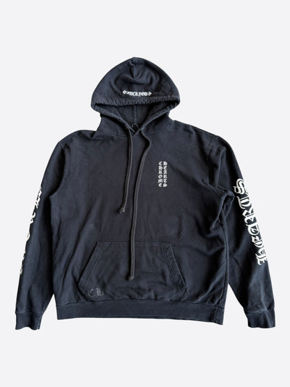 Chrome Hearts Black & White Script Logo Hoodie