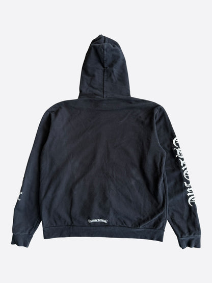 Chrome Hearts Black & White Script Logo Hoodie