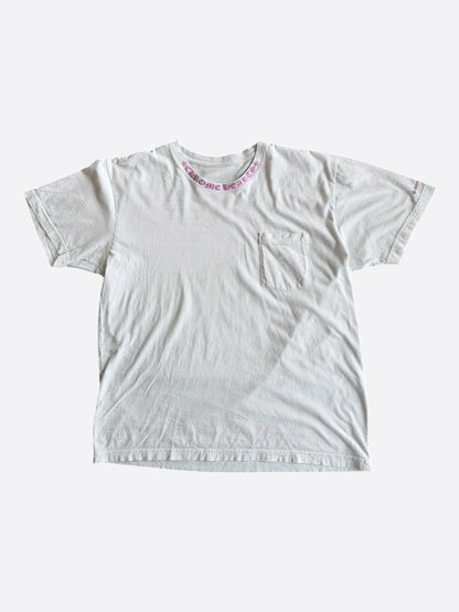 Chrome Hearts White & Purple Neck Logo T-Shirt
